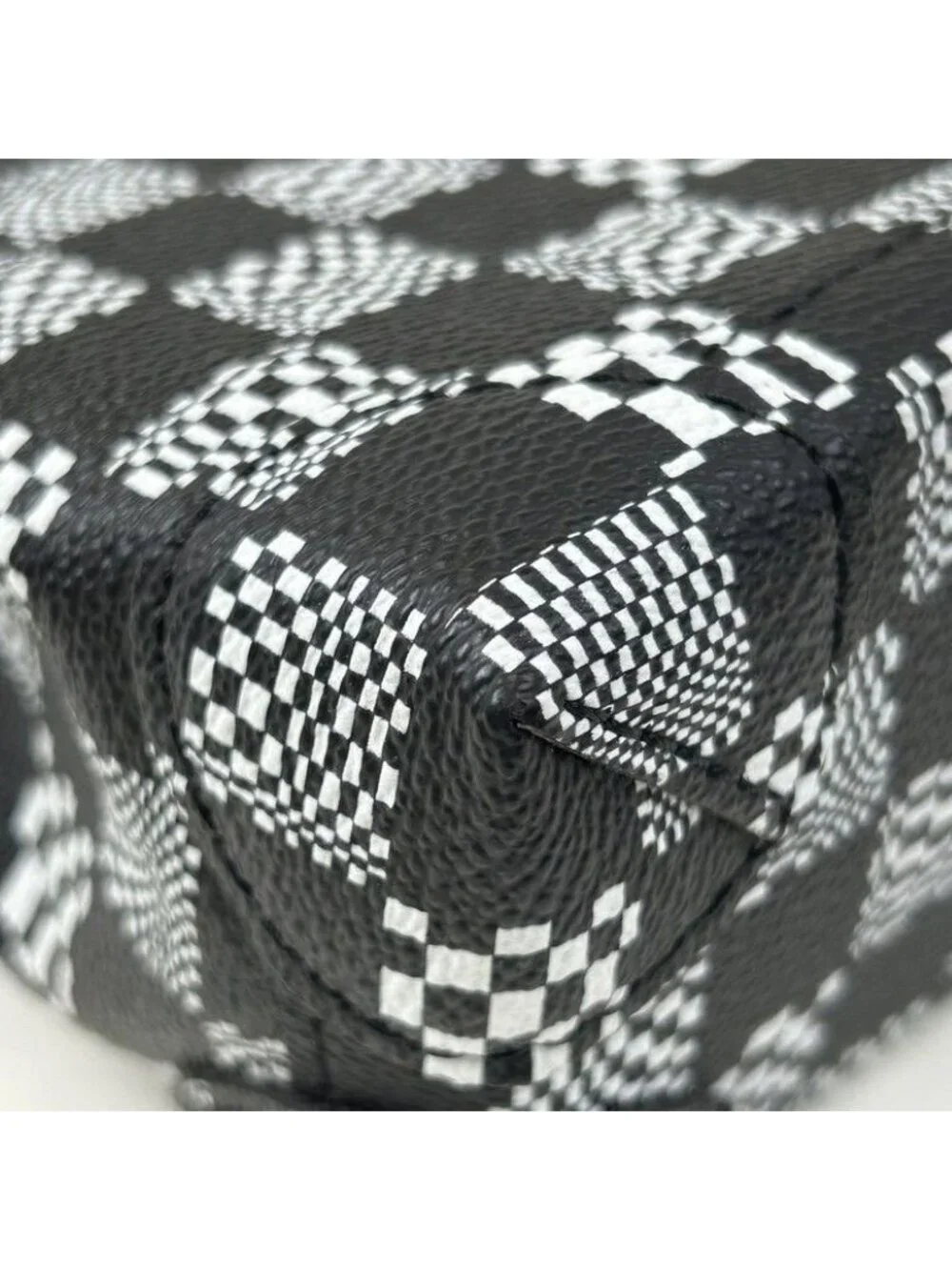 Louis Vuitton Shoulder Bag Steamer XS Black White Damier Distorted 2-Way